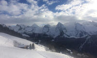 Vue sur la chaîne des Aravis Vue sur la chaîne des Aravis